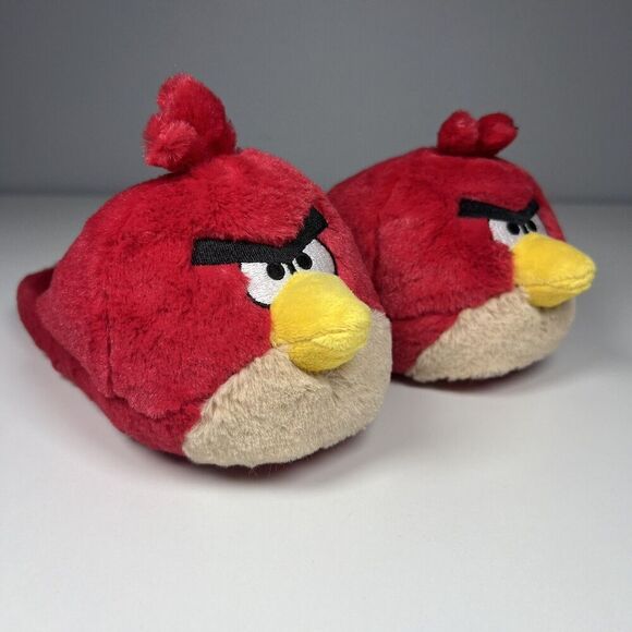 No Brand Other - NEW! Angry Birds Red Bird Plush Slippers 2011 Size Small Kids 13-1